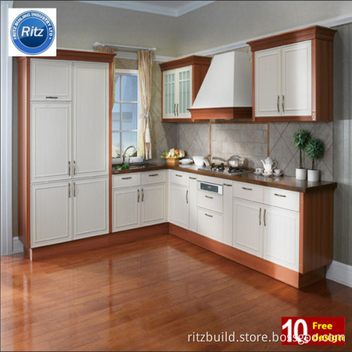 Complete House Kitchen Cabinet PVC Material Kitchen Cabinet